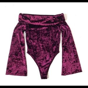 Fashion Nova Velvet Bodysuit